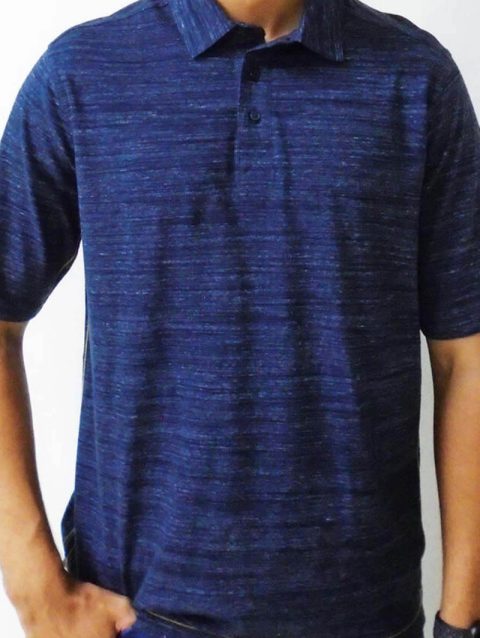 Half Sleeves Cotton Polo T-shirt Blue
